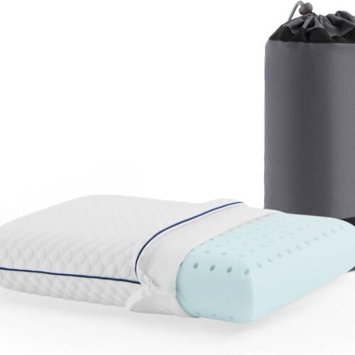 Travel Camping Memory Foam Pillow with Carry Bag and Gel Infusion