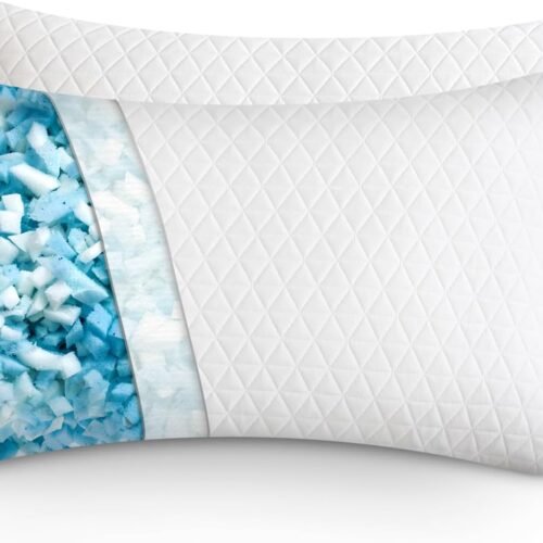 Shredded Memory Foam Pillow with Breathable Polyester Cover