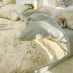 Natural Cotton Duvet Cover Set with Hidden Zipper