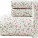 Watercolor Floral Cotton Percale Sheet Set with Deep Pocket