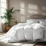 Hypoallergenic Goose Feather and Down Fiber Comforter with Cotton Shell